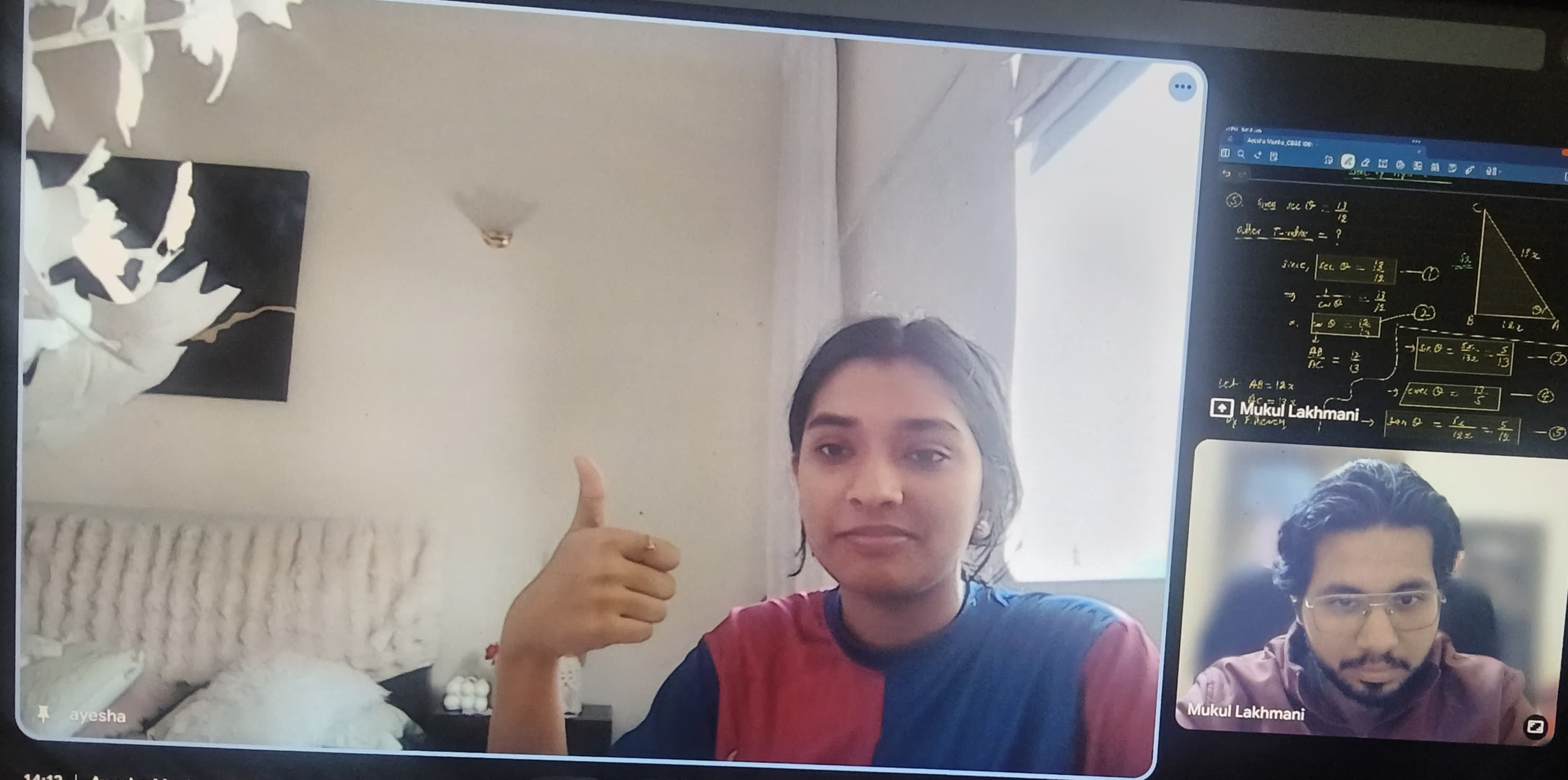 Student engaged in concept mastery